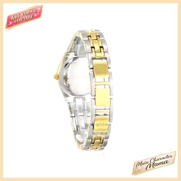 Stainless Steel Dress Watch with Mother-of-Pearl Dial, 27mm Case